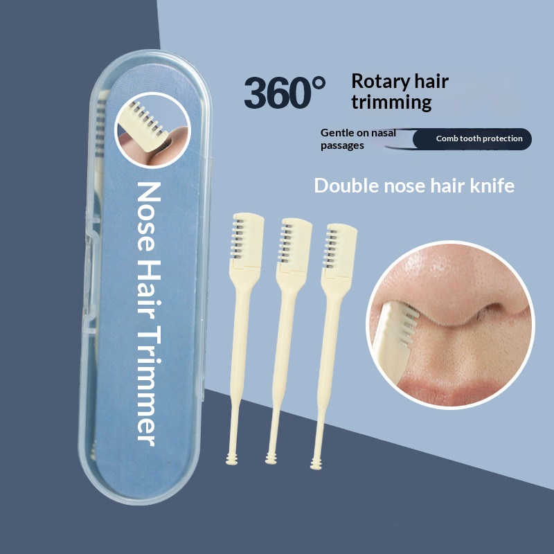Men'S Grooming Makeup - 2/3PCS Manual Nose Hair Trimmer 360°