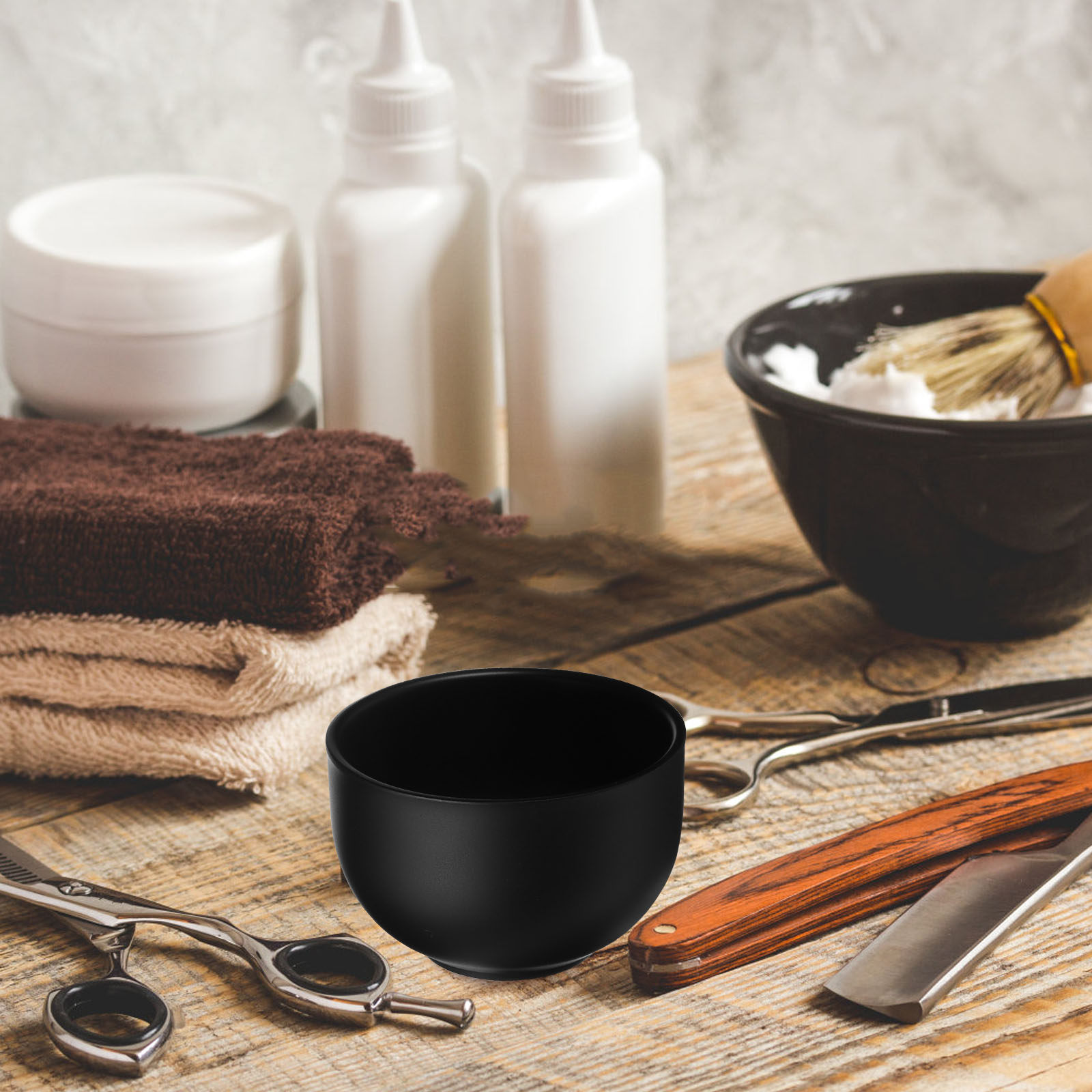 Shaving Bowl Soap - Stainless Steel Shaving Bowl Black Double