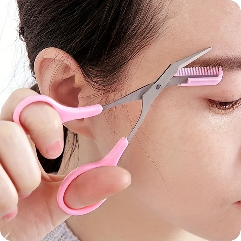 Eyebrow Trimmer Scissor With C - Men'S Grooming Makeup 评论和价格