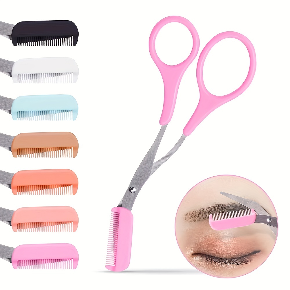 Eyebrow Trimmer Scissor With C - Men'S Grooming Makeup 评论和价格