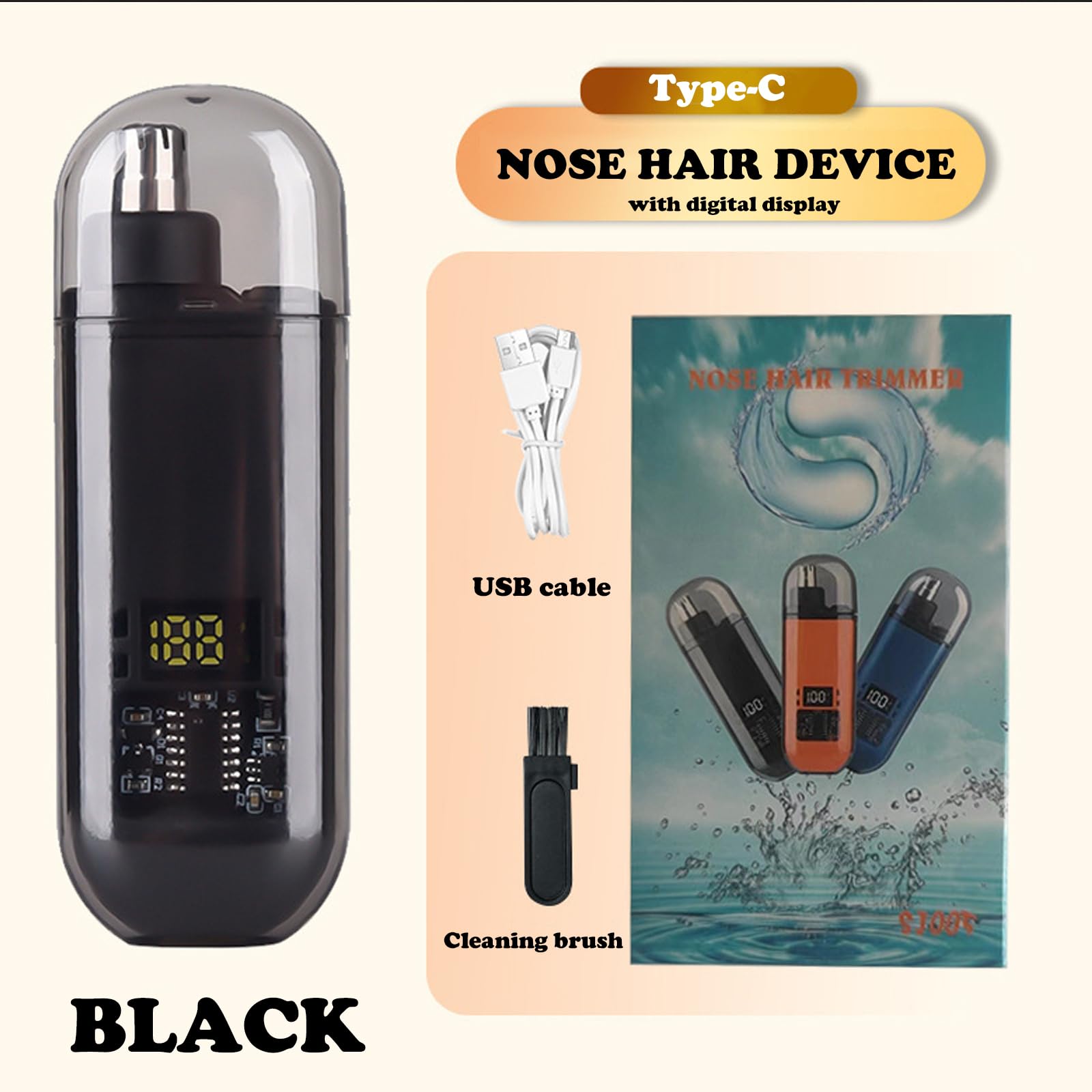 Nose Ear Hair Trimmer USB Rech - Men'S Grooming Clippers 评论和价格