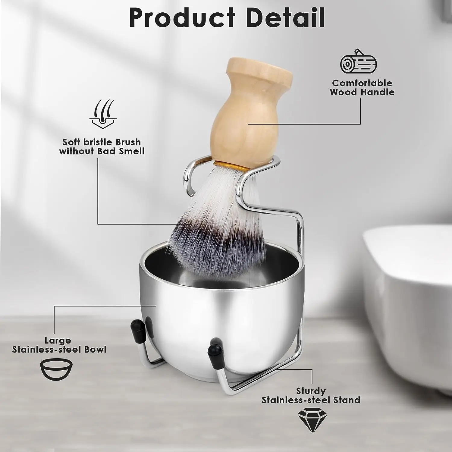 Stainless Steel Men‘s Shaving  - Shaving Bowl Soap 评论和价格