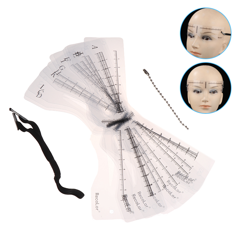 12Pcs Eyebrow Stencil Set Reus - Men'S Grooming Makeup 评论和价格