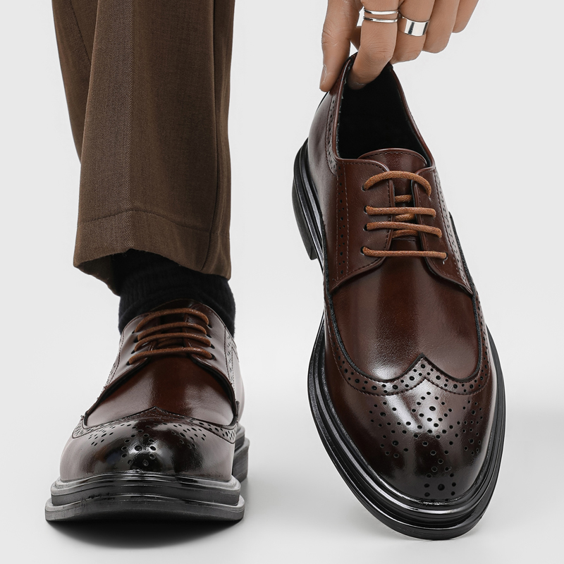 Casual Leather Shoes for Men W - Young Men'S Grooming 评论和价格