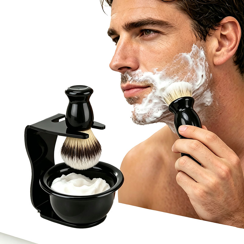 Shaving Brush Set with Stand 3 - Shaving Bowl Soap 评论和价格