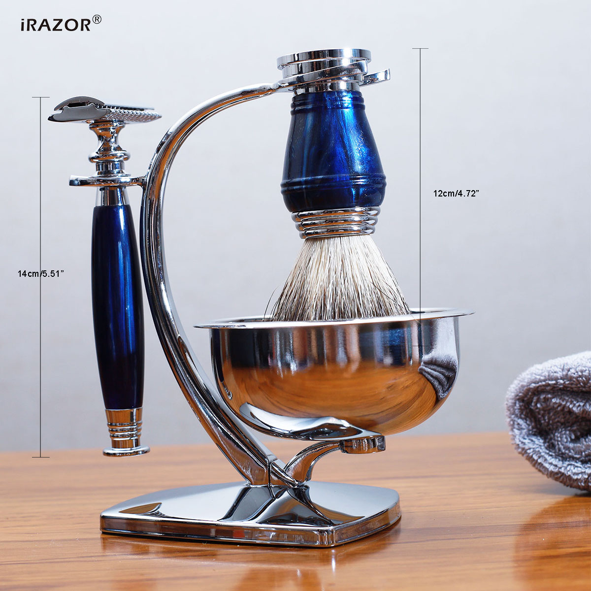 iRAZOR Royal Blue Luxury Men's - Mens Grooming Kit Gift 评论和价格