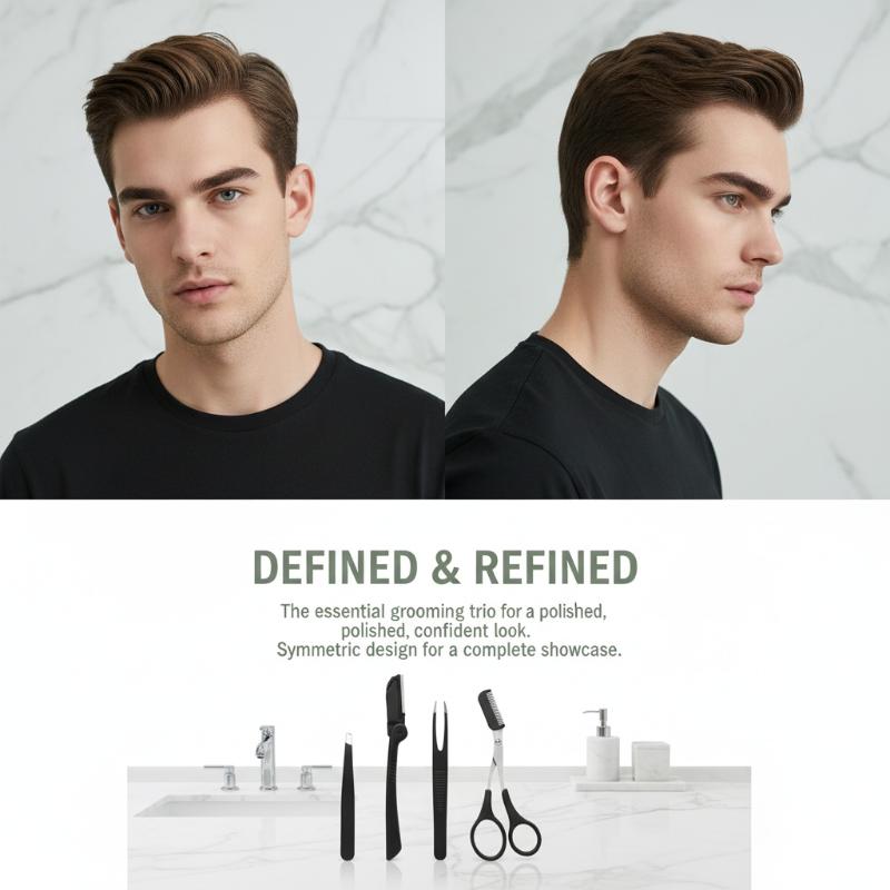 Stainless Steel Eyebrow Groomi - Men'S Grooming Makeup 评论和价格